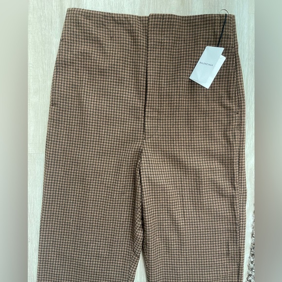 BALENCIAGA Brown houndstooth Trousers 40 Italy - Picture 5 of 9